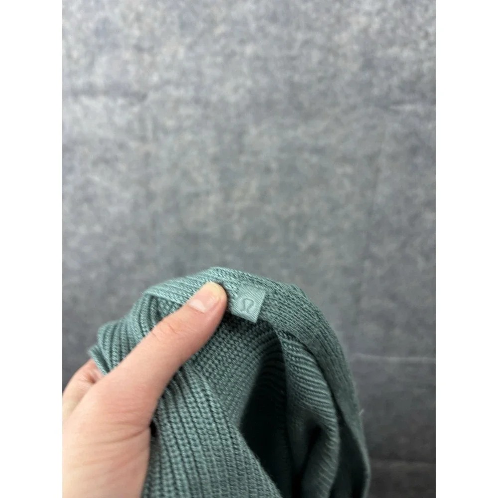 Lululemon Women Cashlu Knit Cashmere Blend Wrap Cardigan Sweater M/L Teal Boho